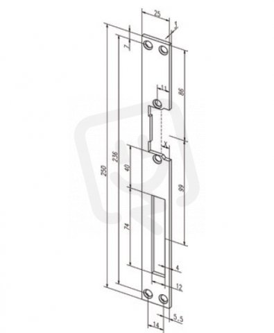 Assa Abloy EL000408 Čelní plech -02140-01