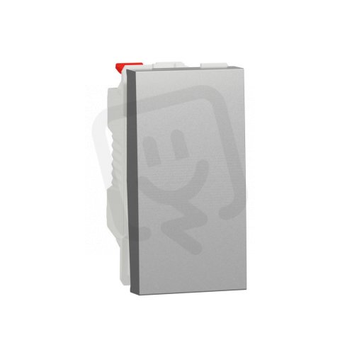 Tlačítko NOVÁ UNICA řazení 1/0, 1M, Aluminium SCHNEIDER NU310630
