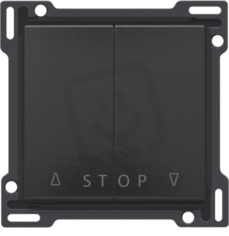 Kolébka žaluziového 2-tlačítka-BAKELITE PIANO BLACK NIKO 200-65918