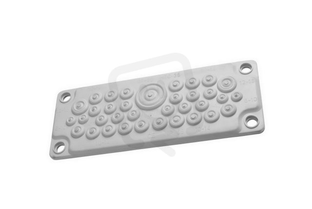 Plastová příruba pro WSTVBF 35 průchodů IP66,RAL7035,LS0H SCHRACK WSTBT2135G