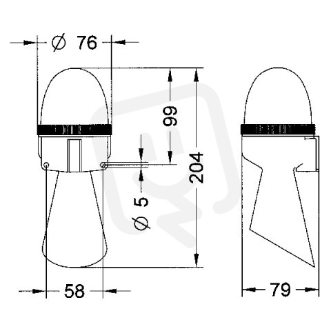 Houkačka s optickou signalizací SLEMF 240V AC IP43 95 dB zelená trvalý tón/svit