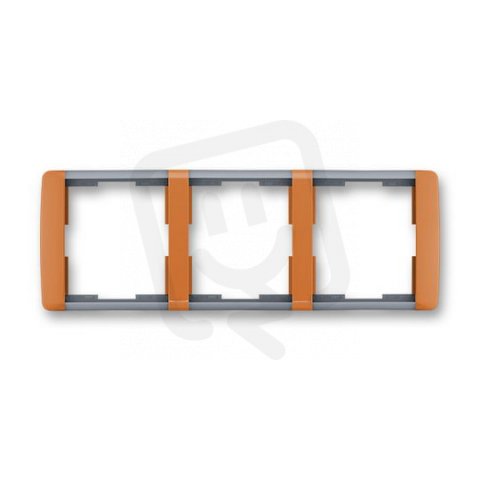 ELEMENT Trojrámeček vodorovný karamelová/led. šedá ABB 3901E-A00130 07