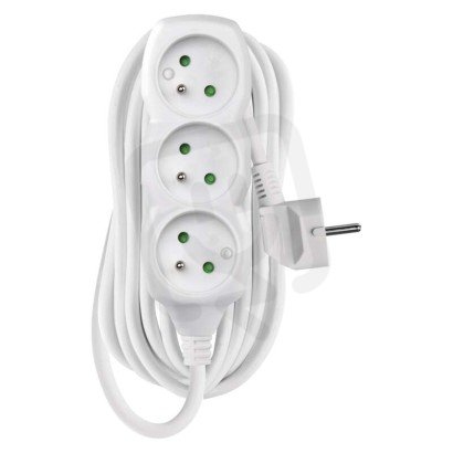 Prodlužovací kabel 7 m 3 zásuvky bílý PVC 1,5mm2 EMOS P0317R