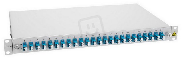 19'' FO vana kompletní,48xSC,9/125um OS2, výška 1U, třída C SCHRACK HSELS489CP