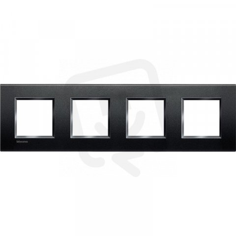 BTICINO LIVINGLIGHT RÁMEČEK HRANATÝ 2+2+2+2MODULOVÝ ANTRACIT LNA4802M4AR