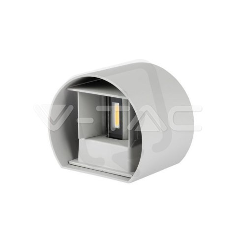 6W Wall Lamp Grey Body Round IP65 Natura
