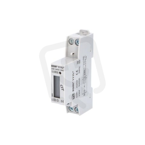 Elektroměr EDIN 111L, 45A, 1mod., LCD, 1-fáz., 1-tar., podružný ELEMAN 1008810