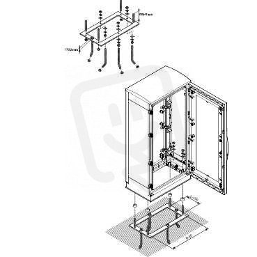 Schneider NSYMFPLAZ123 Fixační rám na podlahu 1250x320 pro PLAZ(T)