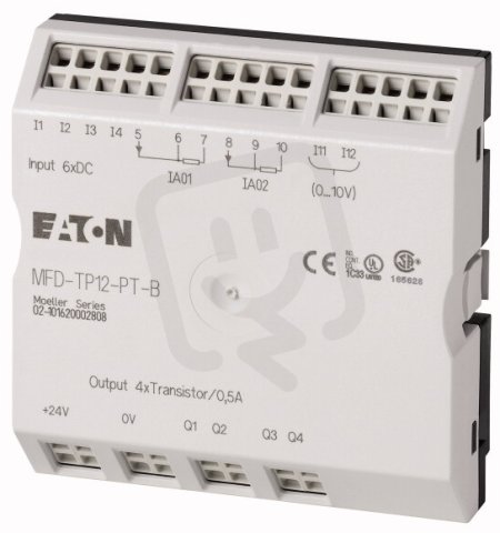 Eaton 106043 Jednotka I/O,24VDC,6 vstupů,4 výst.tranz.,2 tepl.moduly