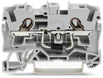 Svorka pro moduly 2 vodiče s diodou 1N5408 šedá 4mm2 WAGO 2004-1211/1000-400