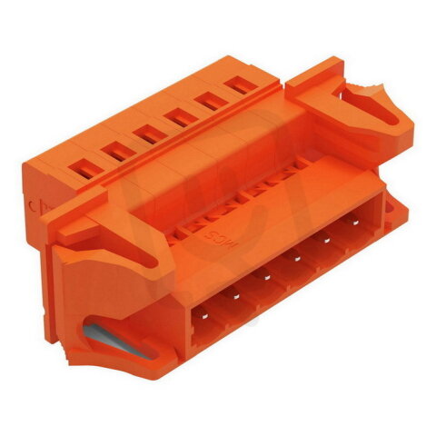 Konektor s pájecími piny CAGE CLAMP 2,5mm2 oranžová 6pól. WAGO 231-636/114-000