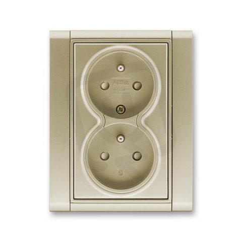 ABB Time 5512F-C02359 33 Zásuvka dvojnásobná chráněná s clonkami