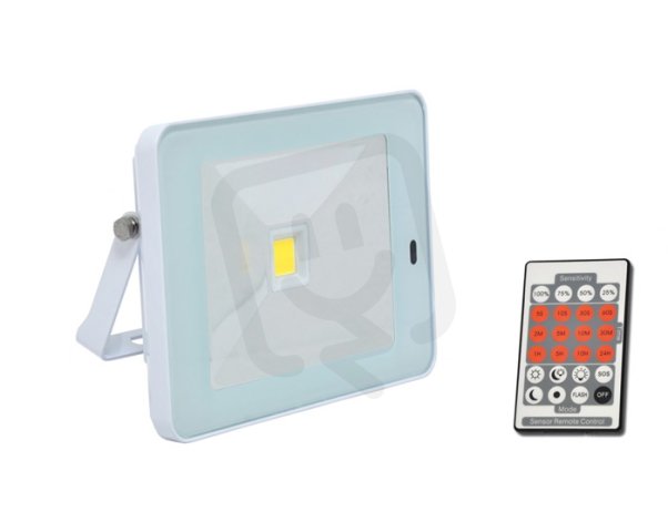 LED reflektor s HF senzorem,COB,20W,IP44,4100K,bílý ECOLITE RLHJ20W-BI/HF/4100
