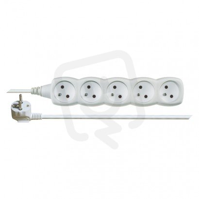 Prodlužovací kabel 2m/5 zásuvek/bílý/PVC/1mm2 EMOS P0512