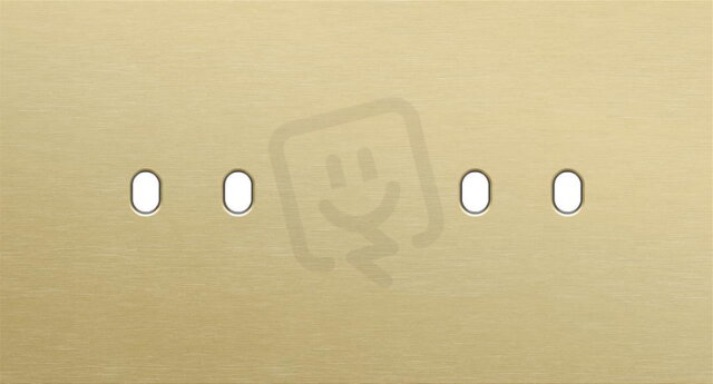 2násobný čelní panel, vodorovný, NIKO Toggle alu GOLD BRUSHED 227-57802