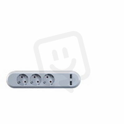 Bachman 381.801 USB Smart, 3xSchuko, 230V/16A 2-way USB Charger max. 3,4A