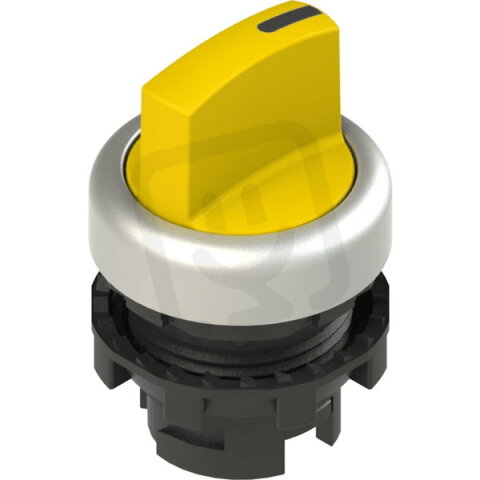 Přepínač krátká páka, d22mm, 3, žlutá, plast, chrom, IP67 PIZZATO E21SE13ACE59AB
