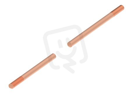 Poměděný zemnič se závitem 5/8, L1500, materiál StCu GROMTOR 214216