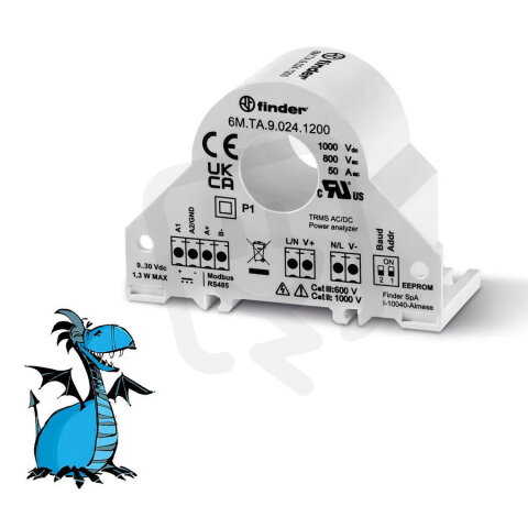 Analyzátor el. energie, 1F, do 50A-800VAC/1000VDC FINDER 6M.TA.9.0241200