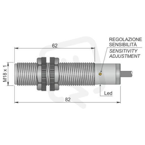Kapacitní senzor d18 mm - Atex prach AECO SC18SP-A5 NO AD3 LC5