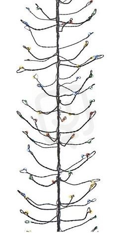 LED vánoční řetěz nano - ježek, 2,4m, multicolor, časovač
