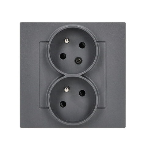 Zásuvka silová 2 násobná typ E (přístroj