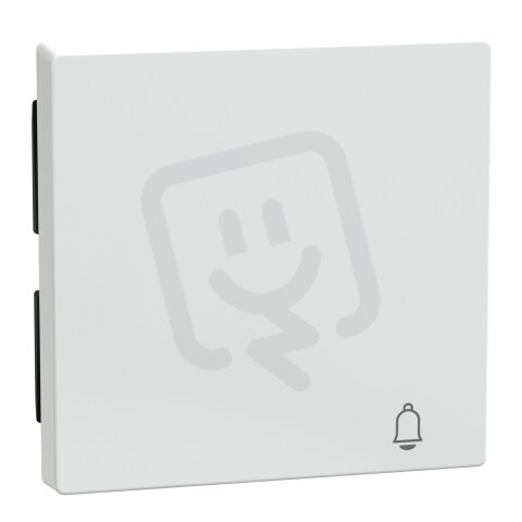 Klapka, Merten System M, se symbolem Zvonek, active white, lesklý plast