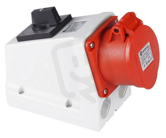 Kombinovaná zásuvka s vypínačem 5x16A/IP44 TP ELECTRIC 516-6-SZN