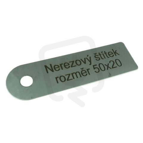Identifikační štítek nerezový 50x20mm/ce