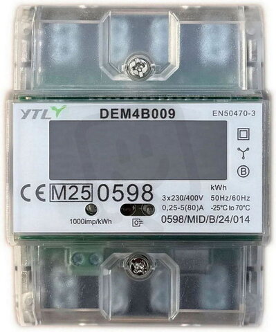 Elektroměr DEM4B009 0,25-80A CZ CEJCH ZB, YTL  E820