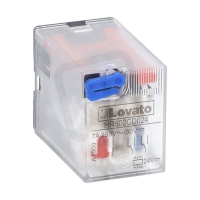 Lovato HR602CD024 Průmyslové relé 2 zap/vyp 7A 24VDC+ LED