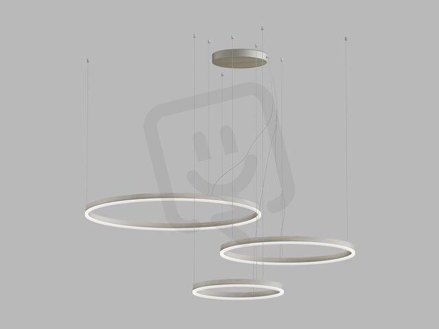 Závěsné svítidlo CIRCLE SET 3 P-Z, N DALI TW/PUSH TW 136W 2700K-4000K matný nikl