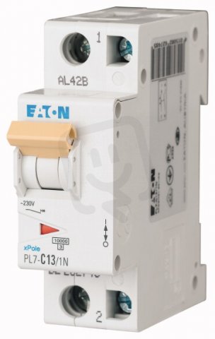 Jistič PL7-C13/1N, char C, 1+N-pólový, 10kA, 13A EATON 262748