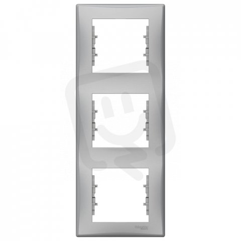 Sedna Rámeček trojnásobný svislý, Aluminium SCHNEIDER SDN5801460