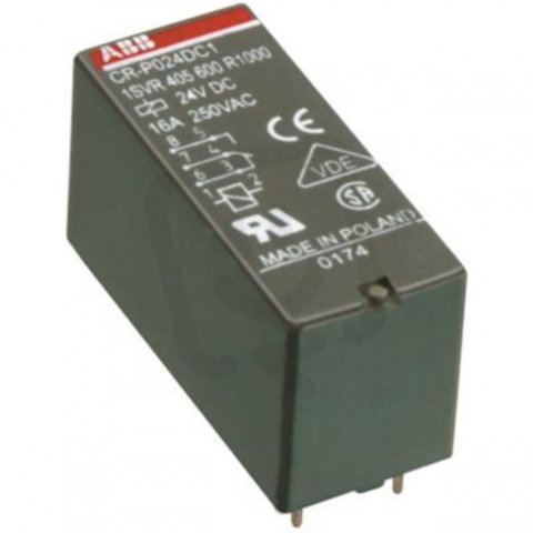 Relé do PCB paticové CR-P 1 c/o (SPDT) AgNi 250 V/16A 110VDC ABB 1SVR405600R8000