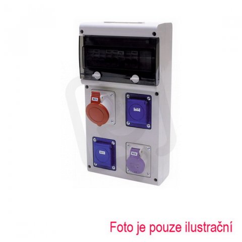 SCAME Zásuvková rozvodnice SELV BLOCK 1x32A, 2x16A, 1x230V, 1x24V