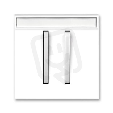 Kryt vypínače 2 páčky s popis polem 3559M-A00615 01 bílá/ledová bílá Neo ABB