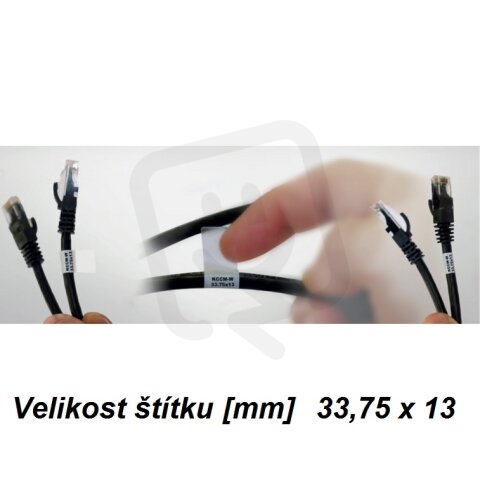 Štítek lepicí na kabel KCCM-W 33,75x13 bílý - bez popisu (32ks štítků) G0808851