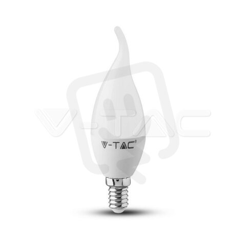 LED žárovka V-TAC 5.5W E14 Plastic Candle Flame 6400K VT-258
