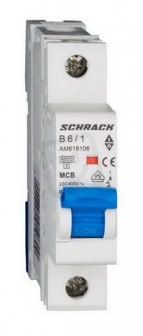 Instalační jistič AMPARO 6kA, B 6A, 1P SCHRACK AM618106--