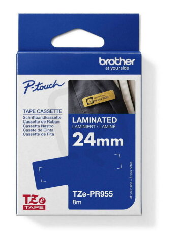 Páska BROTHER TZe-PR955 exklusivní stříbrná/bílá (24mm)