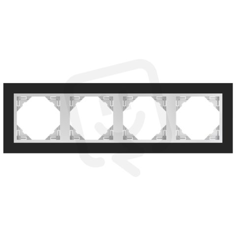 4-rámeček 90940 TEA CRYSTAL sklo černá/hliníková LOGUS90