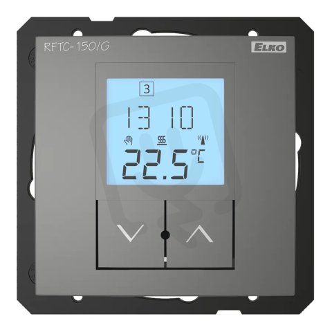 Bezdrátový regulátor teploty (polosestava šedá) RFTC-150/G šedá ELKO EP