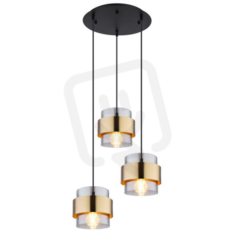 Závěsné svítidlo MILLEY černá 3xE27, max. 60W 230V GLOBO 15560-3H