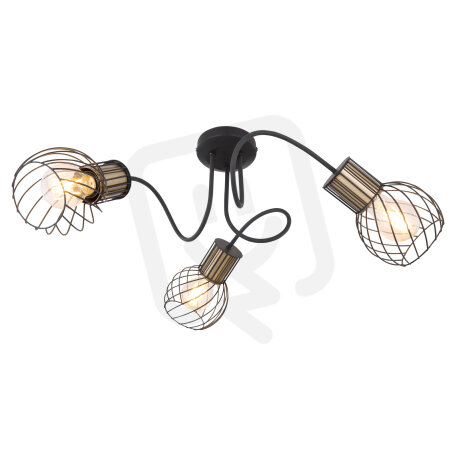 Stropní svítidlo ARGUSTO černá 3xE27, max. 40W 230V GLOBO 54013-3