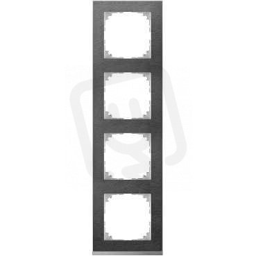 Merten Rámeček čtyřnásobný M-Pure Decor, Slate/Aluminium SCHNEIDER MTN4040-3669
