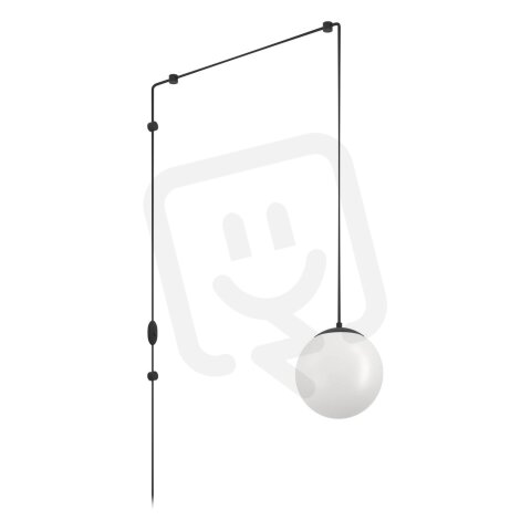 Závěsné svítidlo RONDO 3 E27 černá/opál-matná 1X40W EGLO 900977