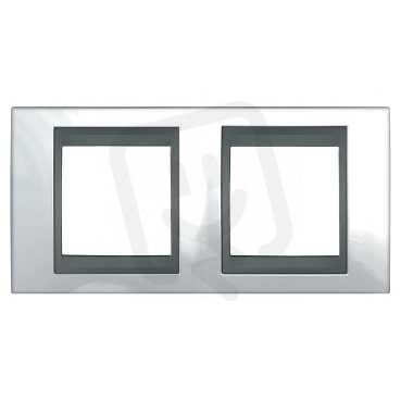 Unica Top Krycí rámeček dvojnásobný, White/Grafit SCHNEIDER MGU66.004.292