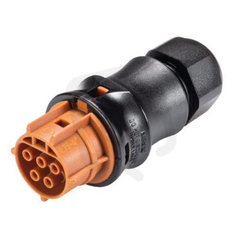 zásuvka na kabel gesis RST, 5-pól, průchodka 6-10mm, šroubové svorky, hnědá