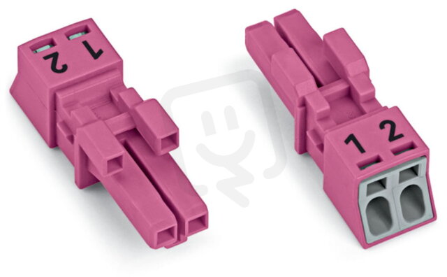 Zdířka 2pól. Kód. B Růžová WAGO 890-282